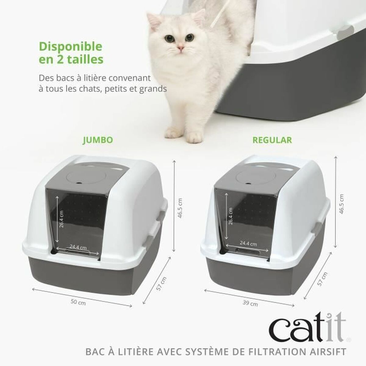 Catit Katzentoilette Catit Grau Abnehmbarer Deckel