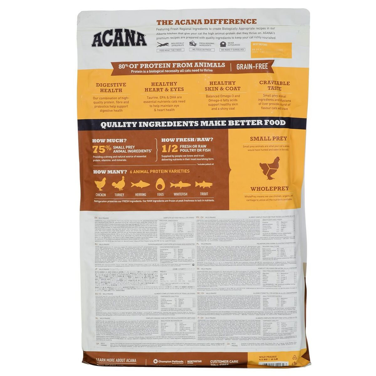 Acana Katzenfutter Acana Cat Tf Regionals Wild Prairie Huhn Truthahn 4,5 Kg