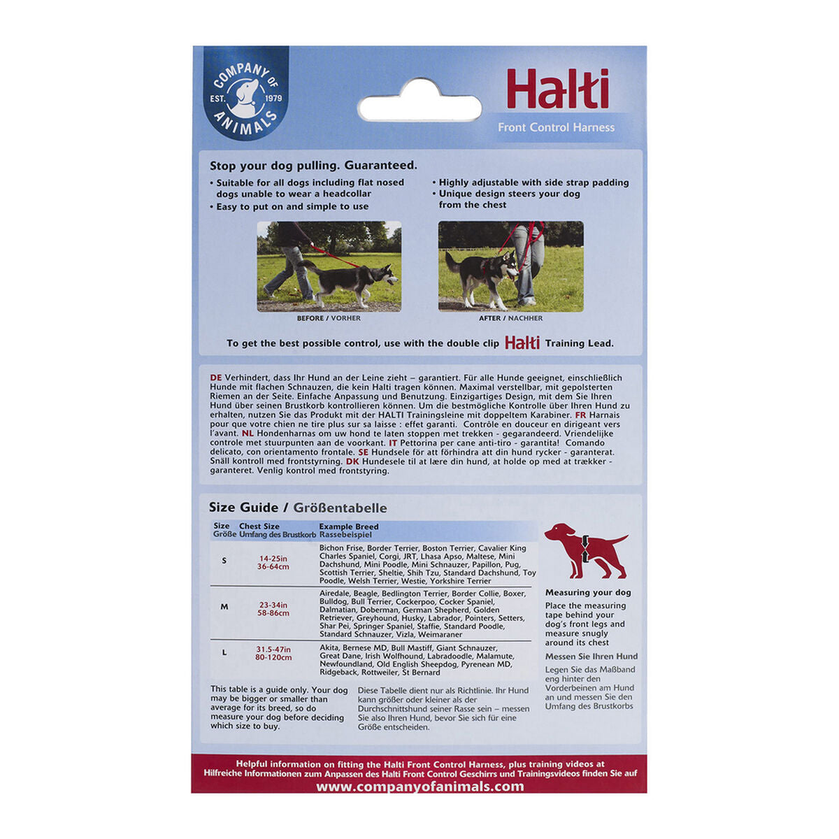 Company Of Animals Hundegeschirr Company Of Animals Halti Schwarz/Rot S (36-64 Cm)