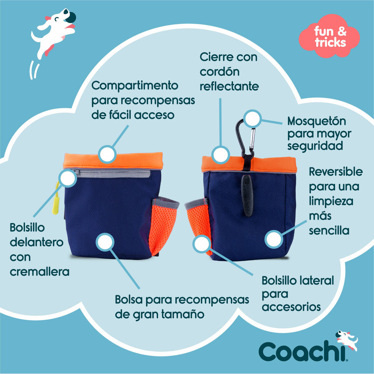 Coachi Allzwecktasche Coachi Train & Treat Blau Koralle