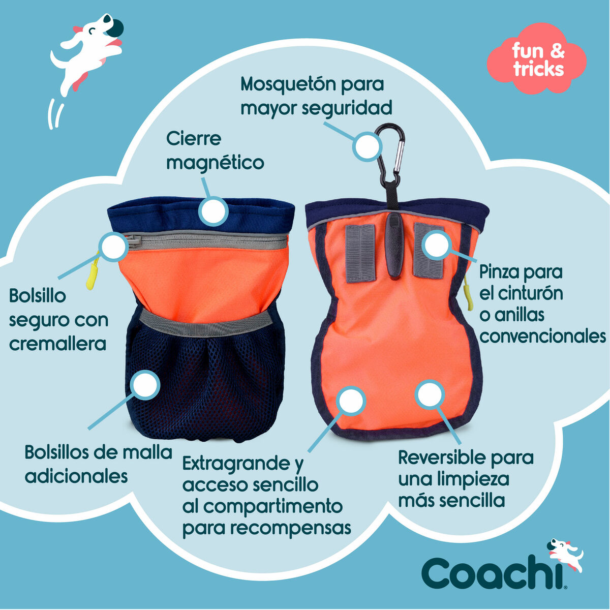 Coachi Allzwecktasche Coachi Train & Treat Koralle