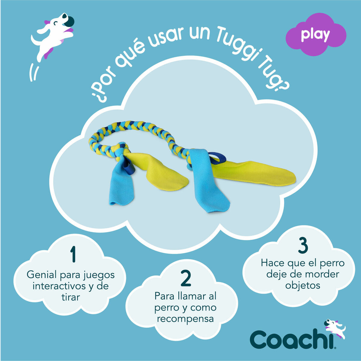 Coachi Trainingsspielzeug Coachi Tuggi Tug Blau