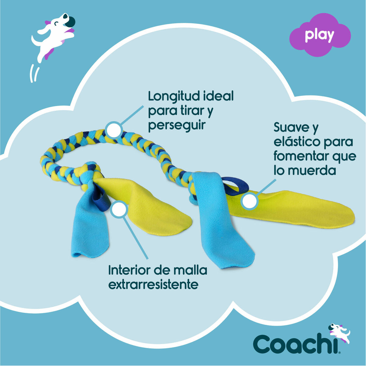 Coachi Trainingsspielzeug Coachi Tuggi Tug Blau