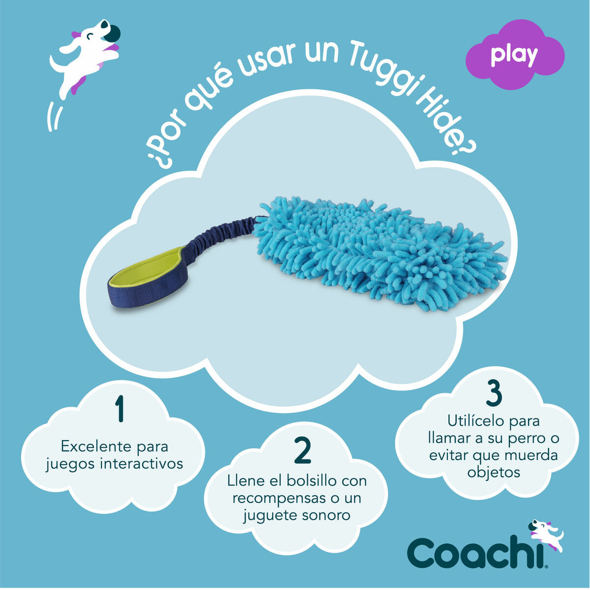 Coachi Trainingsspielzeug Coachi Tuggi Hide Blau