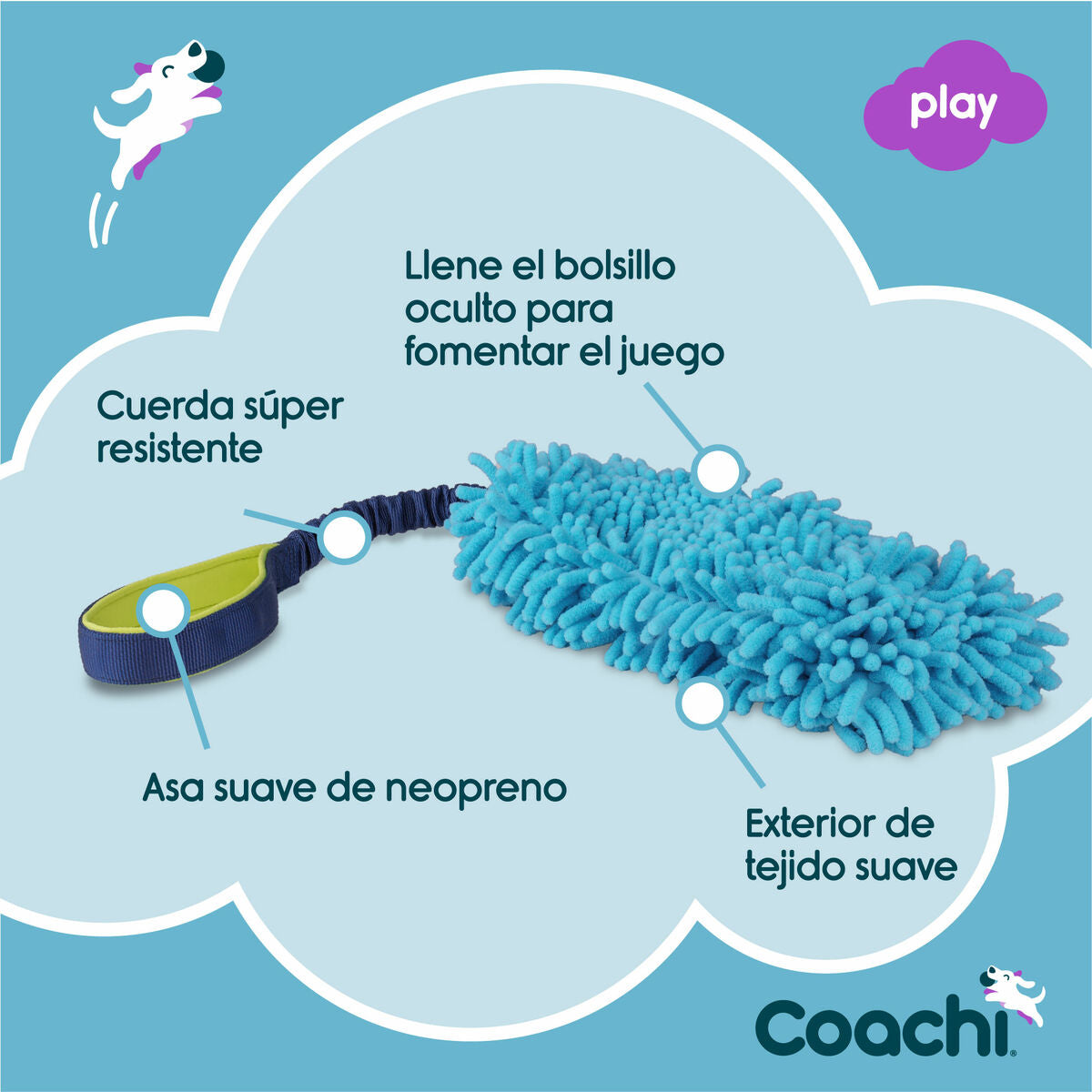 Coachi Trainingsspielzeug Coachi Tuggi Hide Blau