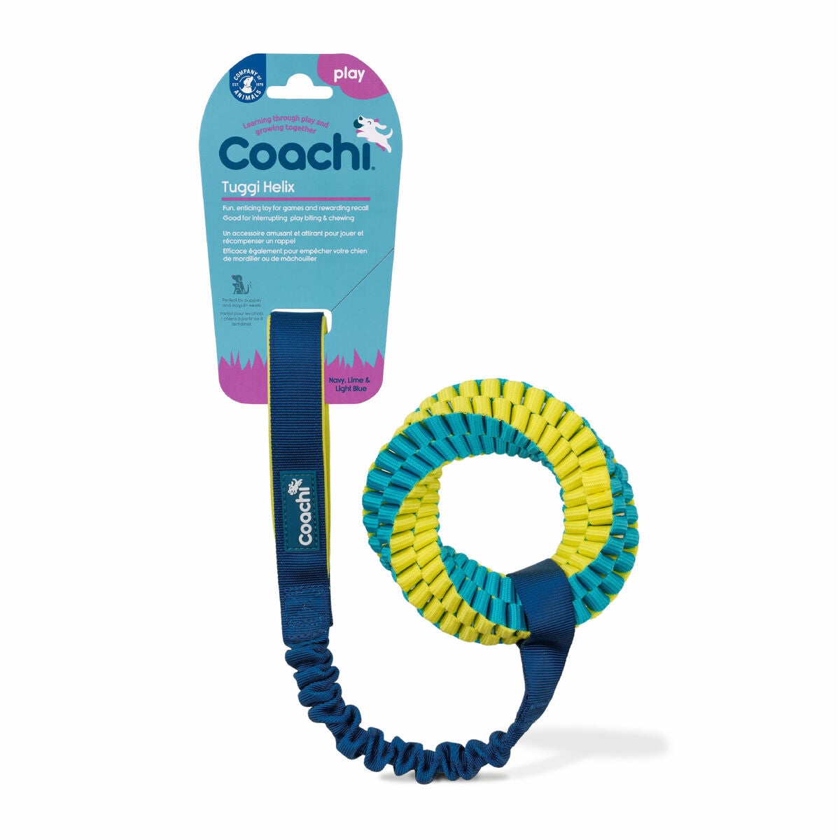 Coachi Trainingsspielzeug Coachi Tuggi Helix Blau