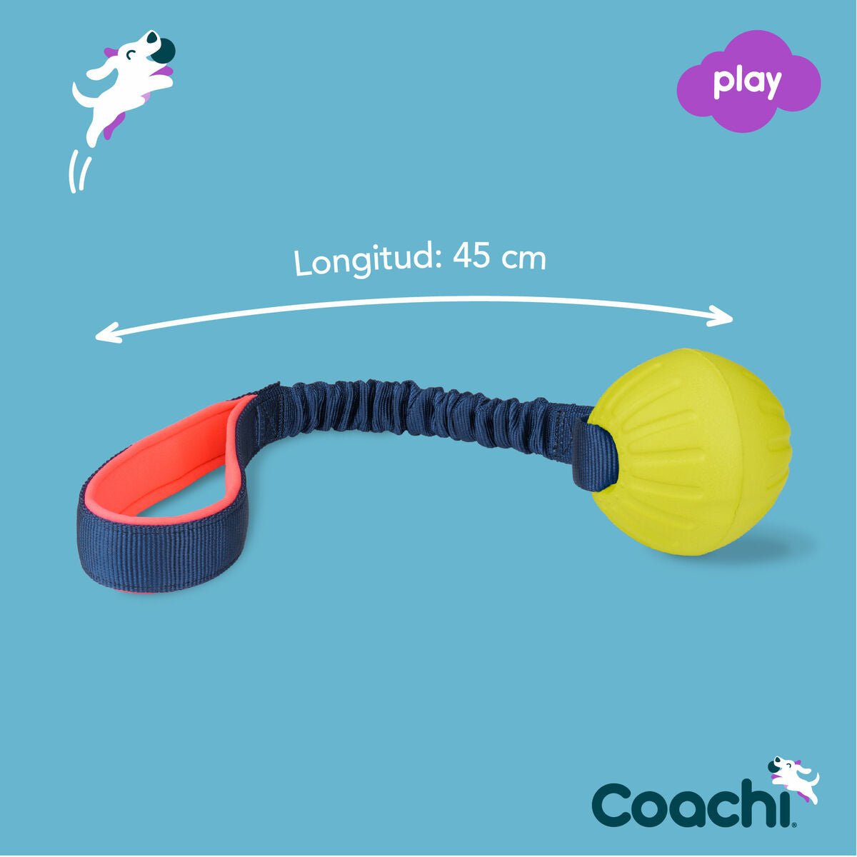 Coachi Trainingsspielzeug Coachi Tuggi Ball Blau