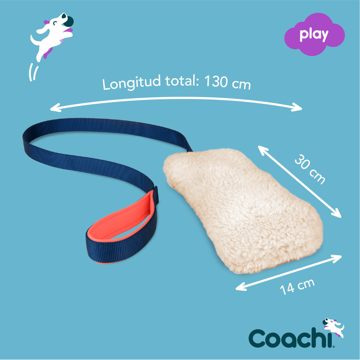 Coachi Trainingsspielzeug Coachi Chase & Crinkle Blau