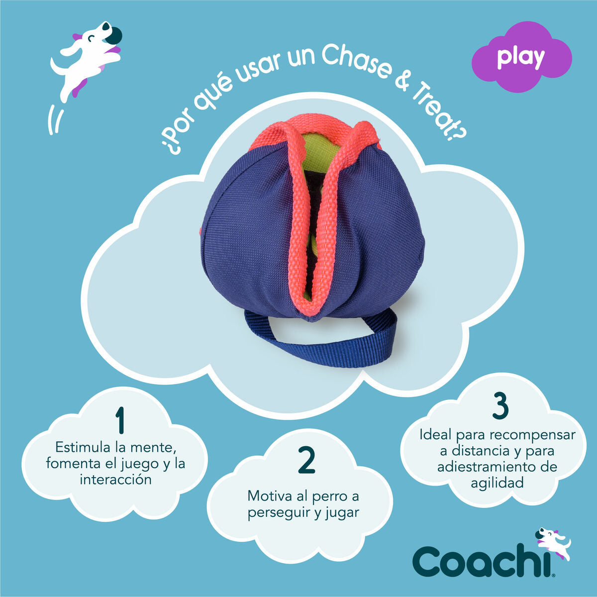 Coachi Trainingsspielzeug Coachi Chase & Treat Blau