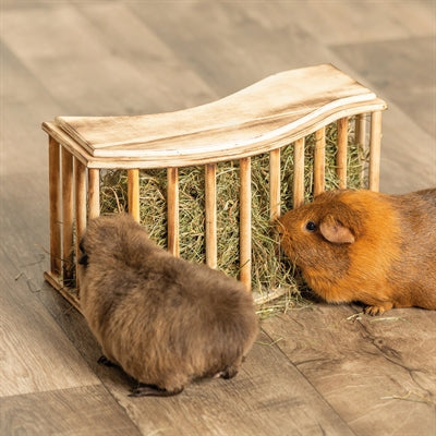 Trixie Heuraufe Mit Deckel Holz Geflammt