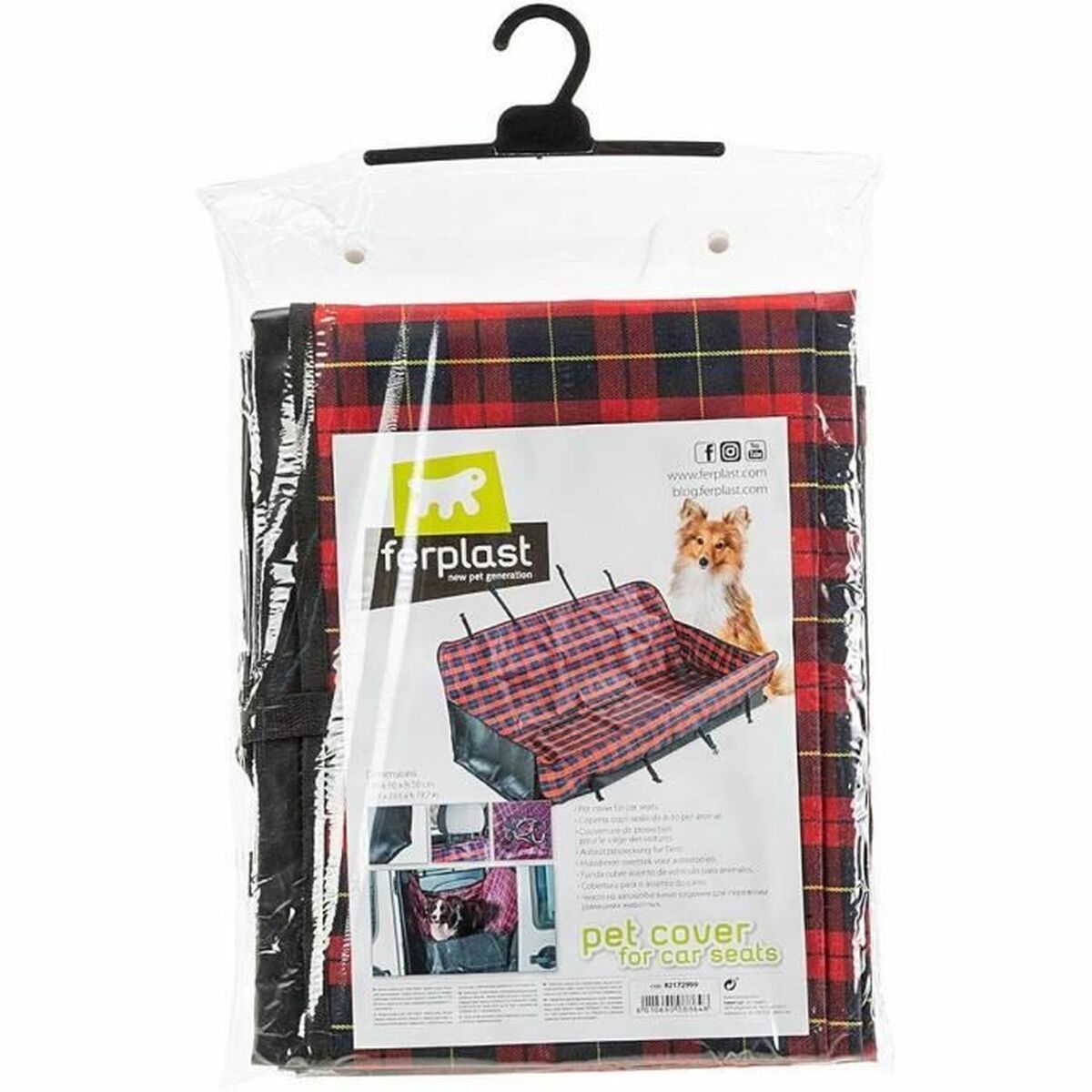 Ferplast Autositzschutz Für Haustiere Ferplast Schwarz Rot 140 X 50 X 60 Cm