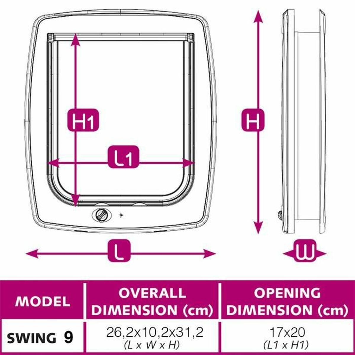 Ferplast Katzenklappe Ferplast Swing 9 Weiß 26,1 X 31,2 X 14,2 Cm 26,2 X 10,2 X 31,2 Cm Kunststoff