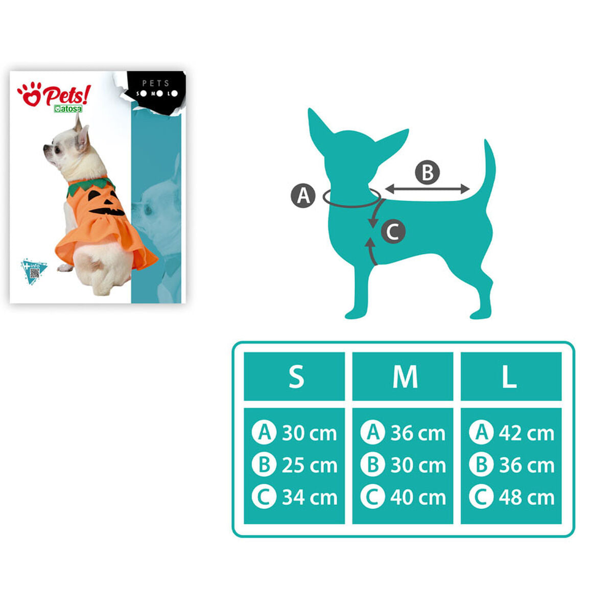 Bigbuy Pets Hundekostüm Kürbis Größe S