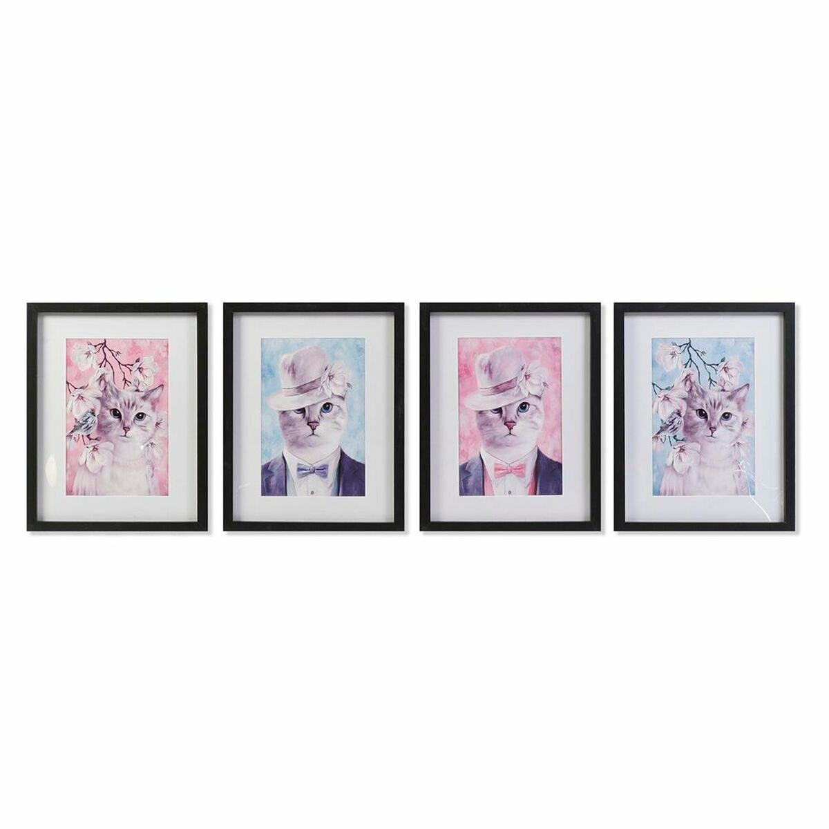 Dkd Home Decor Bild Dkd Home Decor Katzen (35 X 2,5 X 45 Cm) (35 X 2 X 45 Cm) (4 Stück)