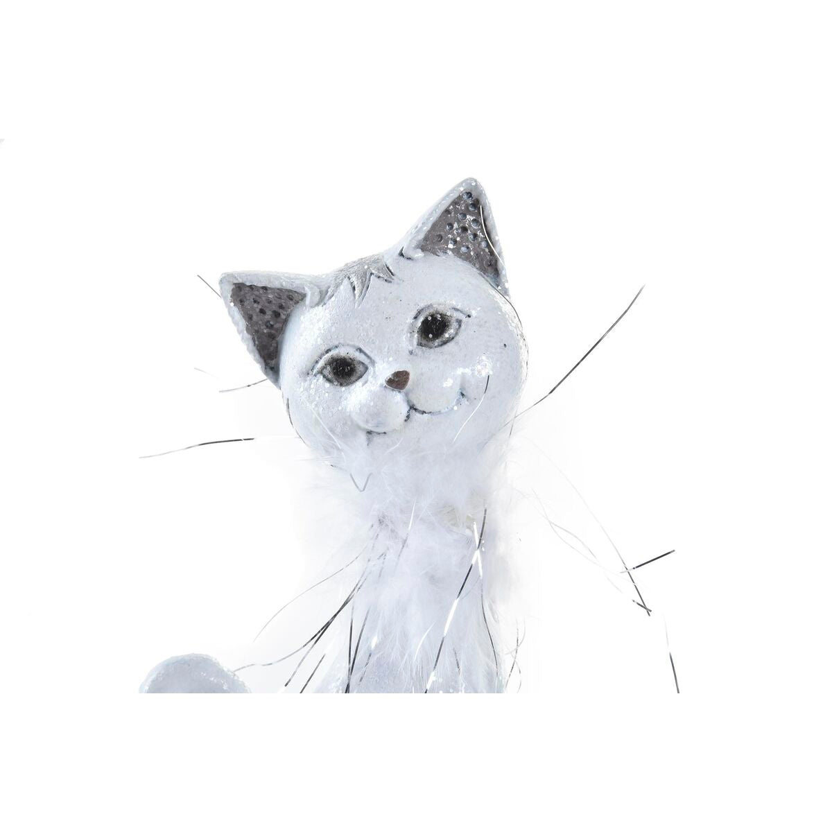 Dkd Home Decor Deko-Figur Dkd Home Decor Weiß Katze Romantisch 30 X 40 Cm 9 X 9 X 24 Cm