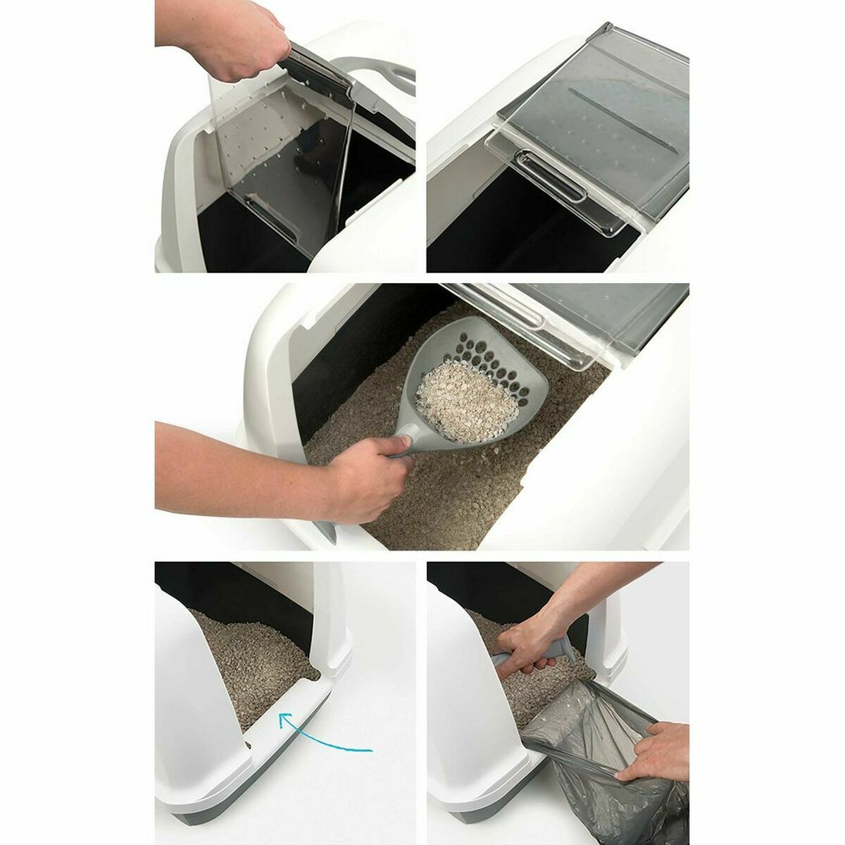 Catit Katzentoilette Catit Grau Abnehmbarer Deckel