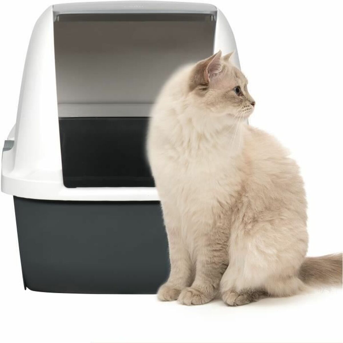 Catit Katzentoilette Catit Grau Abnehmbarer Deckel