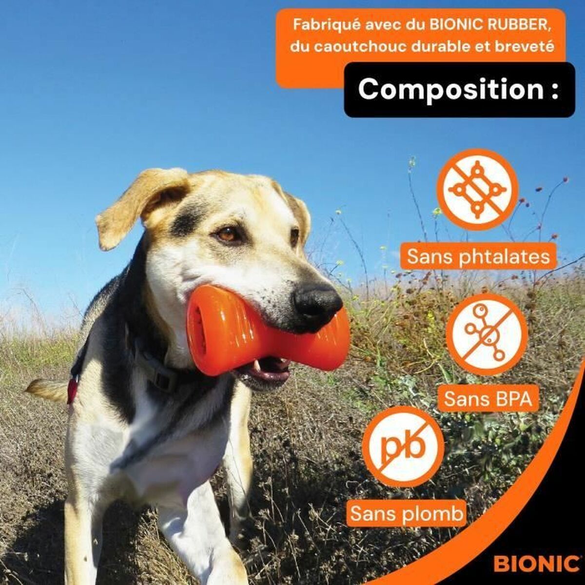 Bionic Hundespielzeug Bionic Urban Stick Orange 12 Cm M Knochen