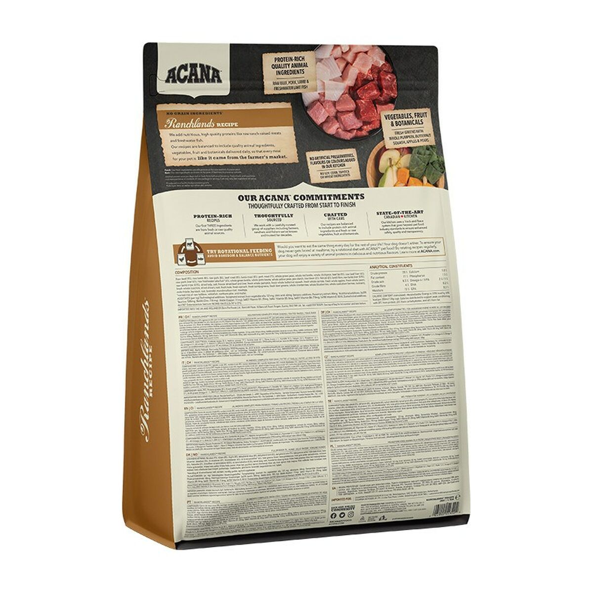 Acana Hundefutter Acana Ranchlands Rindfleisch Lamm Schwein 2 Kg