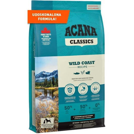 Acana Futter Acana Classics Wild Coas Erwachsener Lachsfarben Fisch 9,7 Kg