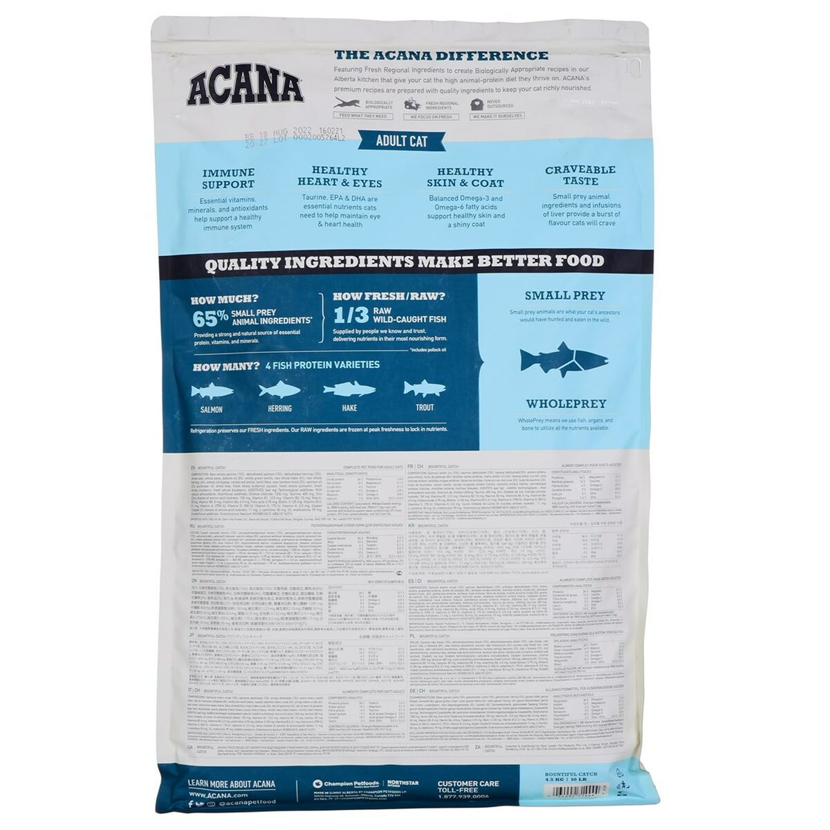 Acana Katzenfutter Acana Bountiful Catch Erwachsener Lachsfarben 1,8 Kg