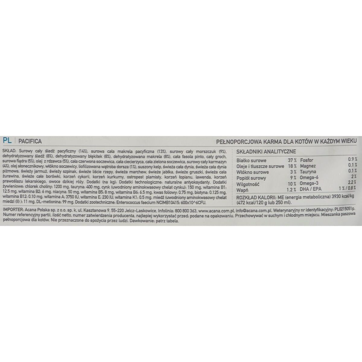 Acana Katzenfutter Acana Pacific Fisch 4,5 Kg