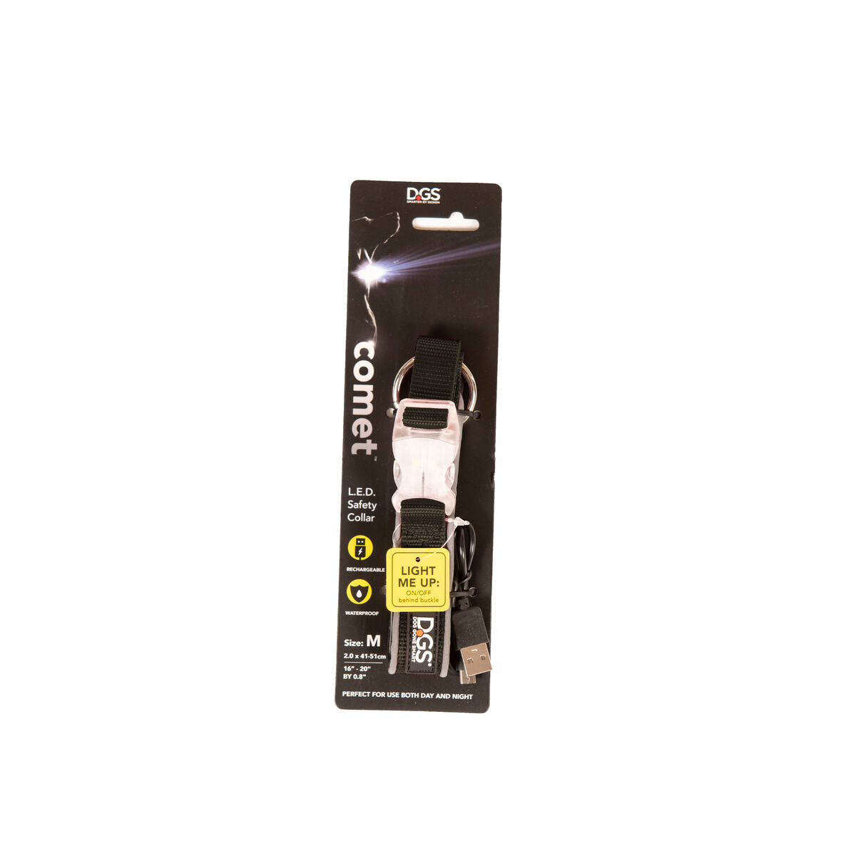 Dog Gone Smart Hundehalsband Dog Gone Smart Schwarz 12 Licht