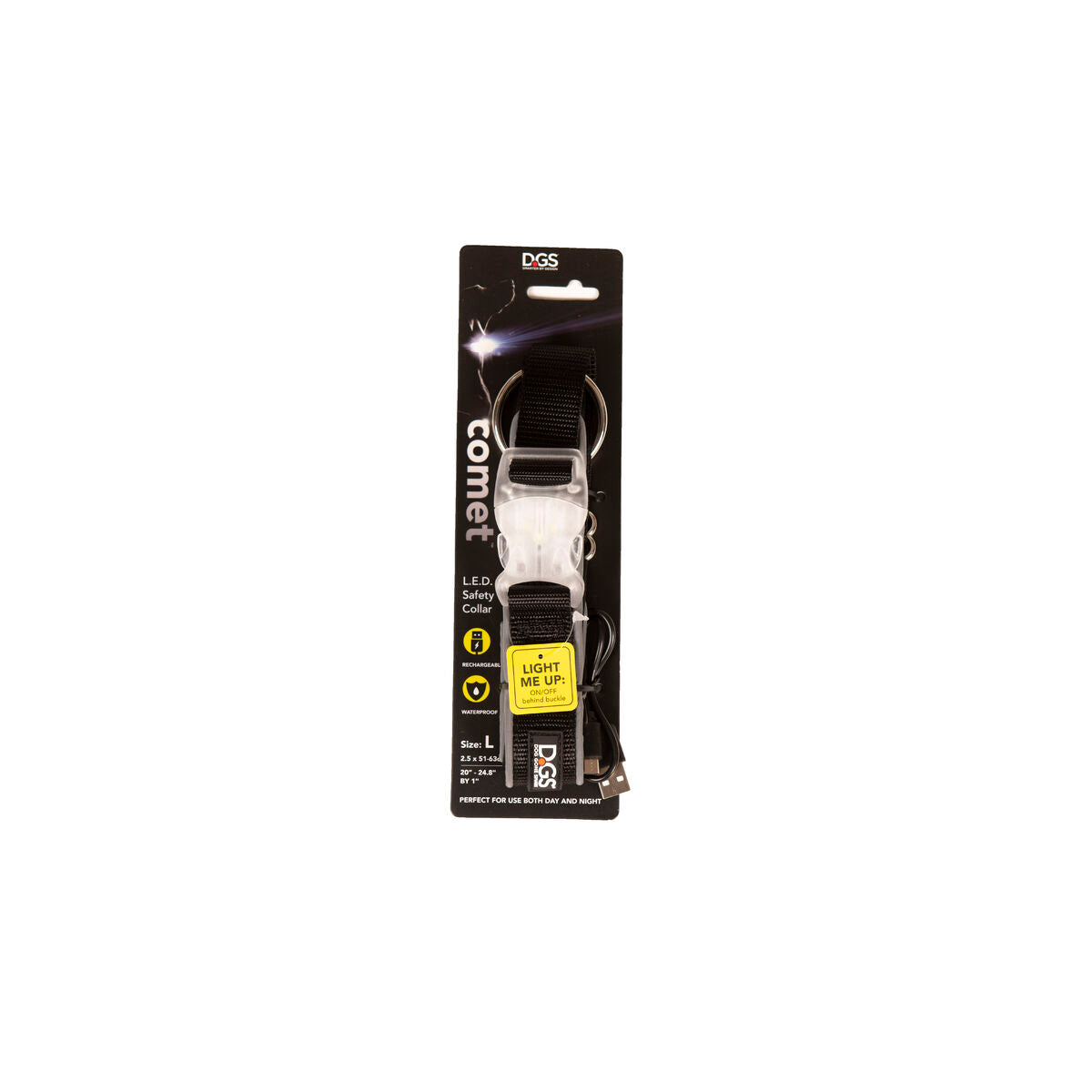 Dog Gone Smart Hundehalsband Dog Gone Smart Schwarz L Licht