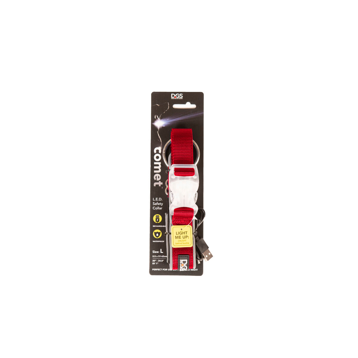 Dog Gone Smart Hundehalsband Dog Gone Smart Rot L Licht