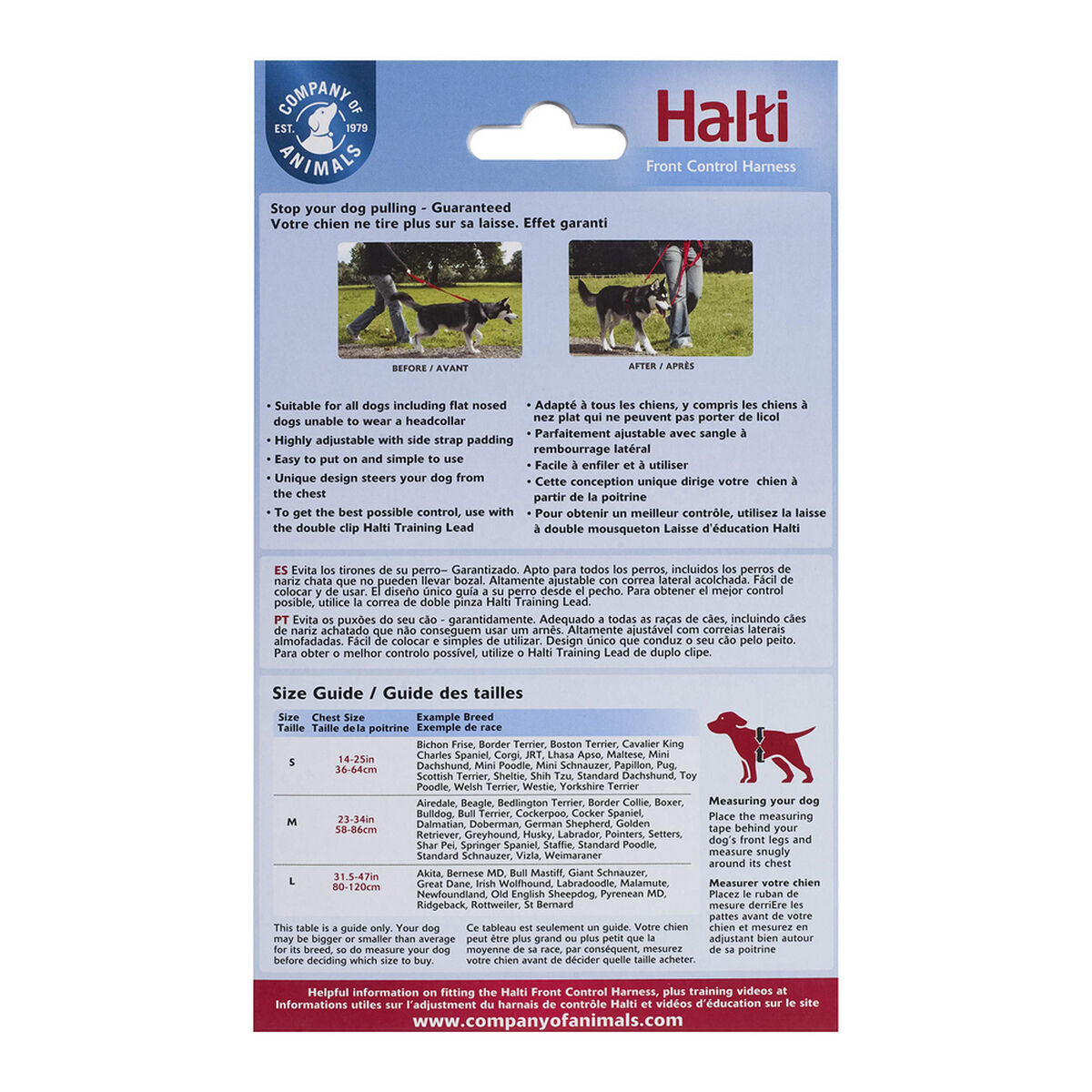 Company Of Animals Hundegeschirr Company Of Animals Halti Schwarz/Rot L (80-120 Cm)