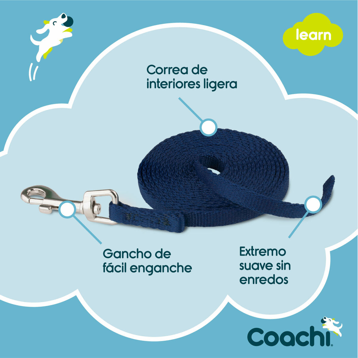 Coachi Hundeleine Coachi Blau 2,5 M Ausbildung
