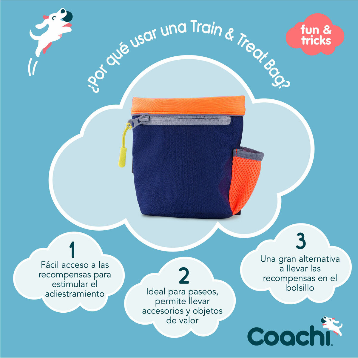 Coachi Allzwecktasche Coachi Train & Treat Blau Koralle