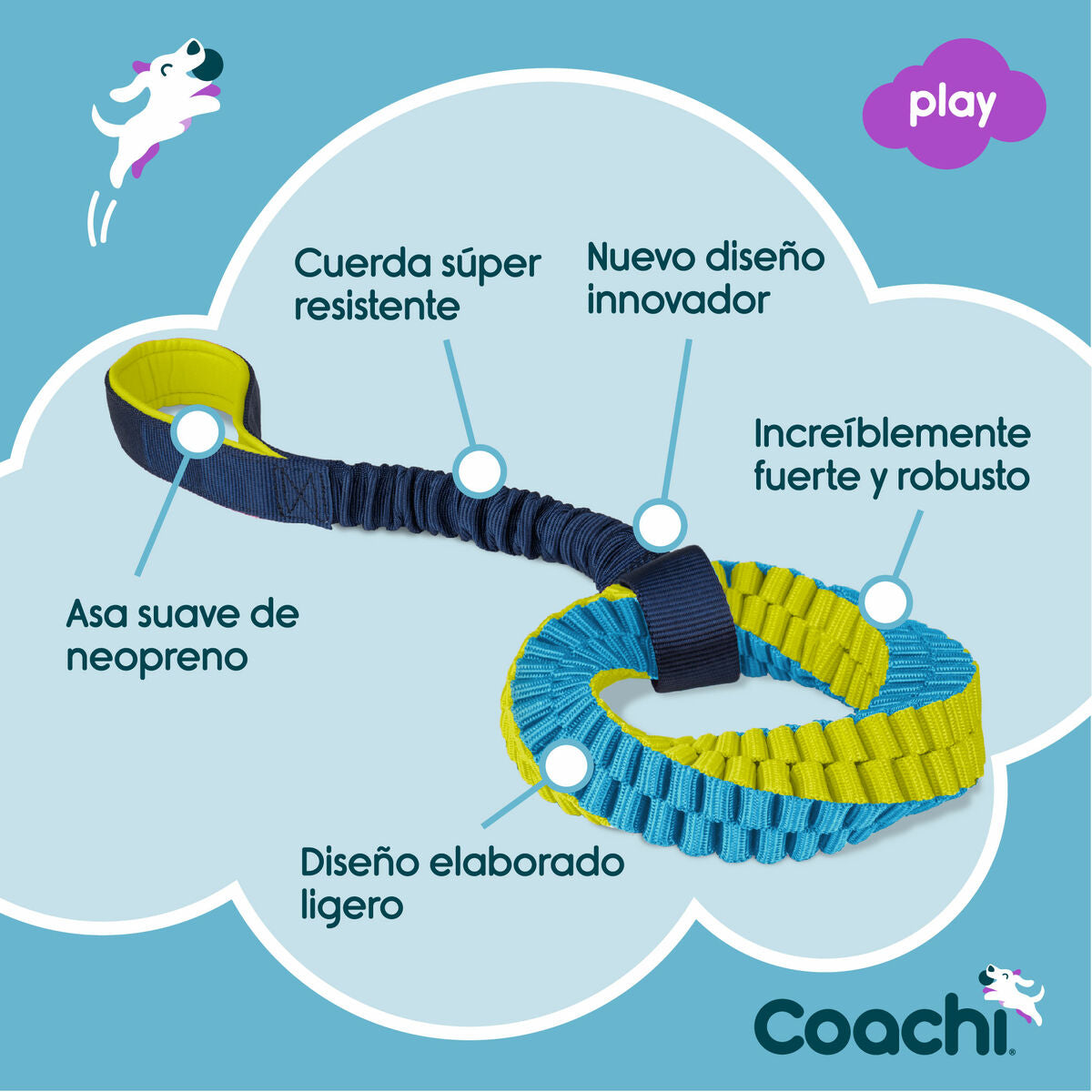 Coachi Trainingsspielzeug Coachi Tuggi Helix Blau