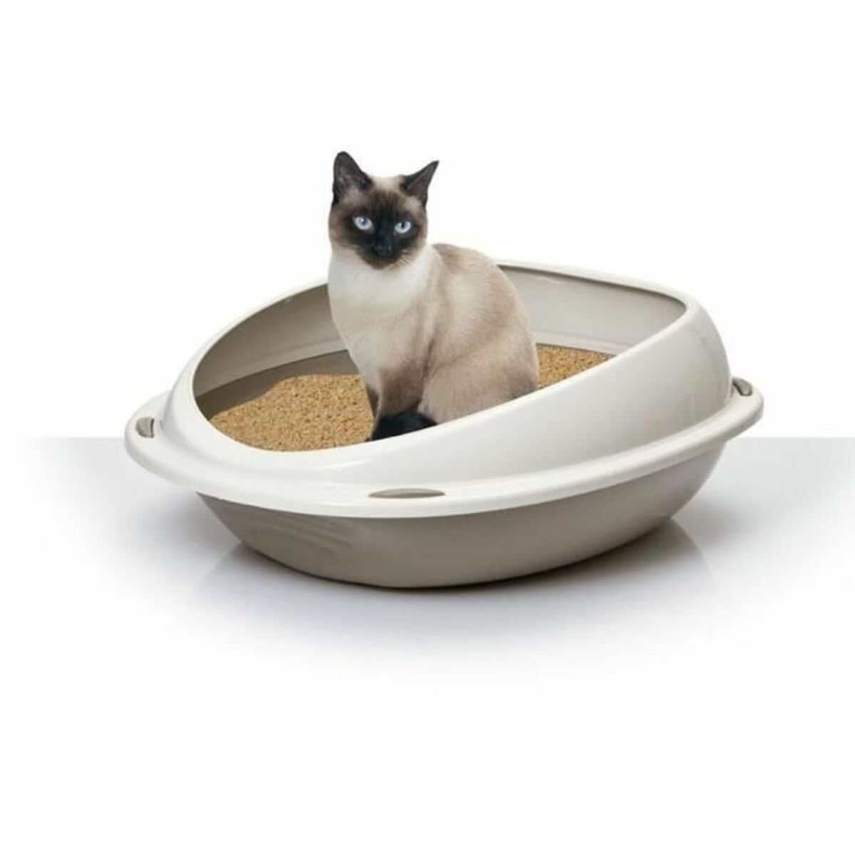 Aimé Katzentoilette Aimé 45 X 36 X 15,5 Cm Beige Taupe Kunststoff