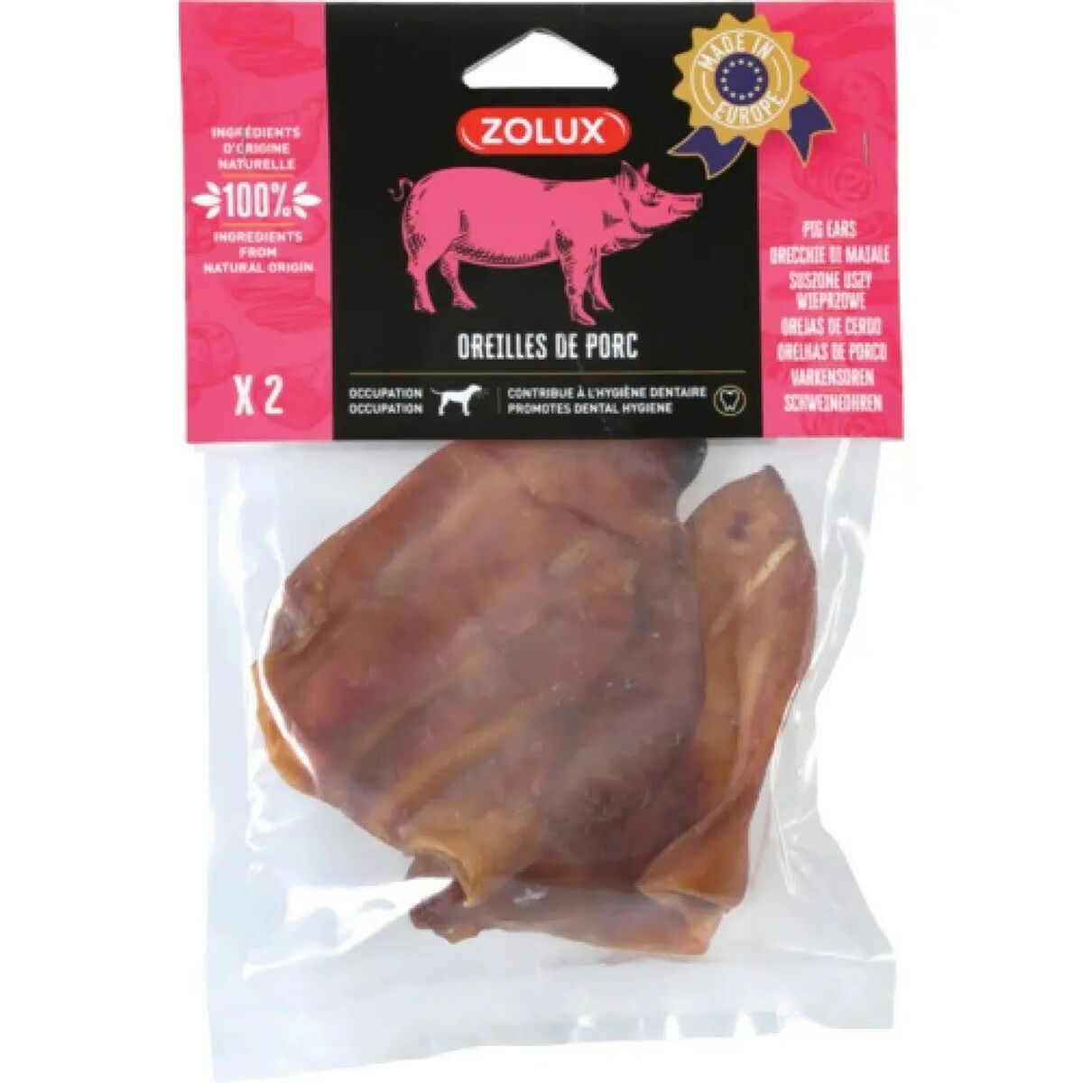 Zolux Hundesnack Zolux Dried Pig Ear Schwein