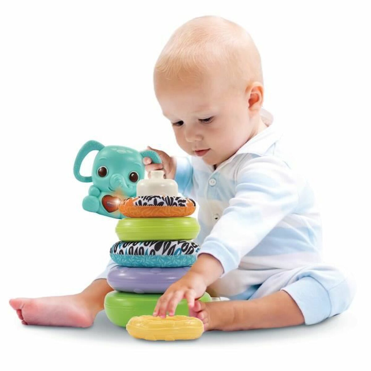 Vtech Baby Hundespielzeug Vtech Baby Nino, Éléphanteau Empilo 3 En 1