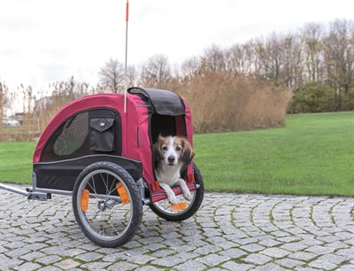 Trixie-Hundefahrrad-Anhänger Schwarz / Rot