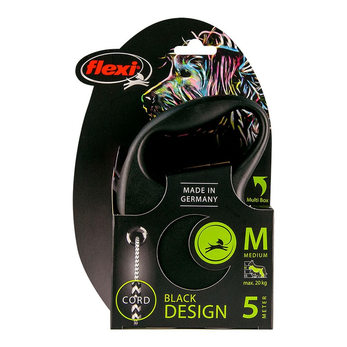 Flexi Hundeleine Flexi Black Design 5 M Silberfarben M