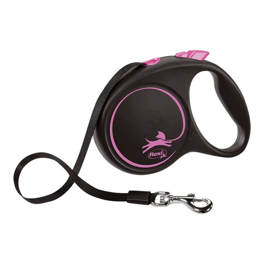 Flexi Hundeleine Flexi Black Design Schwarz Rosa S
