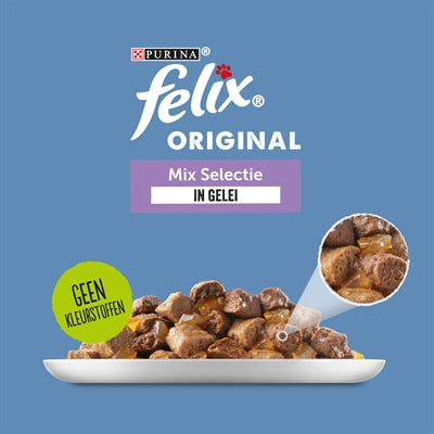 Felix Original In Gelee-Mix-Box Rindfleisch / Huhn / Thunfisch / Lachs