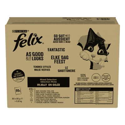 Felix Jeden Tag Schlemmen In Gelee Thunfisch / Kabeljau / Rindfleisch / Huhn