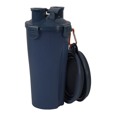 Zolux Bvk 2In1 Reiseset Flasche Mit Fress- Und Trinknapf Blau
