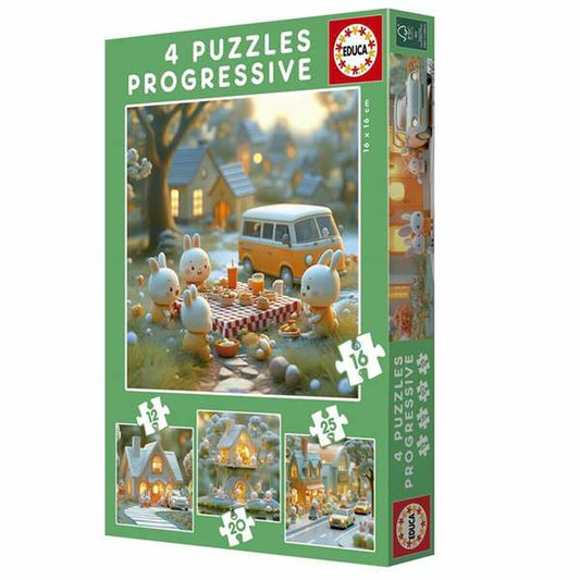 Educa Puzzle Educa Hase 12 Stücke 16 Stücke 20 Stücke 25 Stücke (4 Stück)