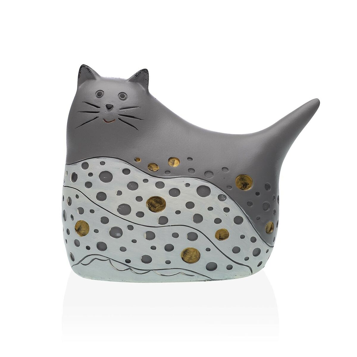 Versa Deko-Figur Versa Grau Katze