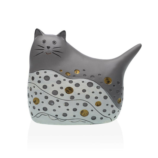 Versa Deko-Figur Versa Grau Katze