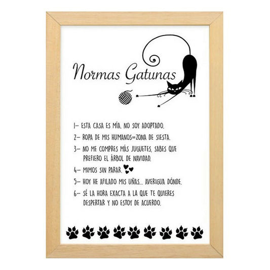 Bigbuy Home Bild Weiß Katzen 35 X 25 Cm 32 X 25 Cm
