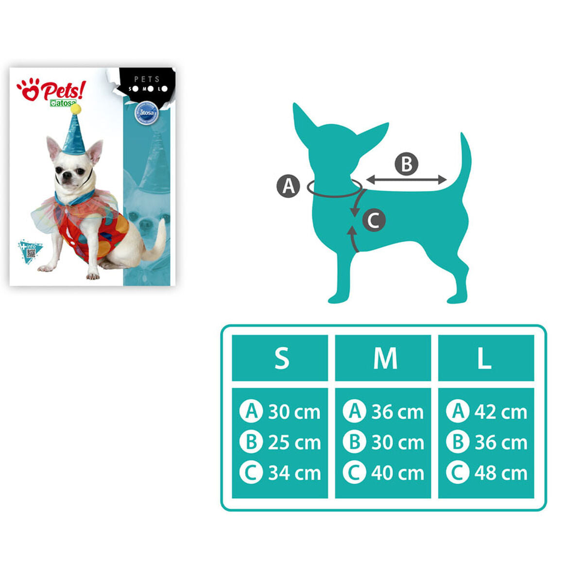Bigbuy Pets Hundekostüm Größe M Clown
