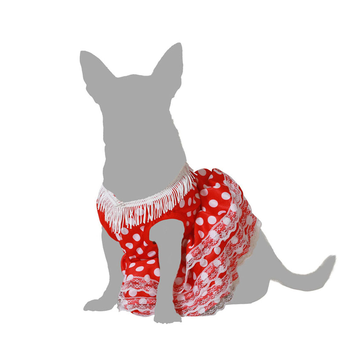 Bigbuy Pets Hundekostüm Größe M Flamenco-Tänzerin