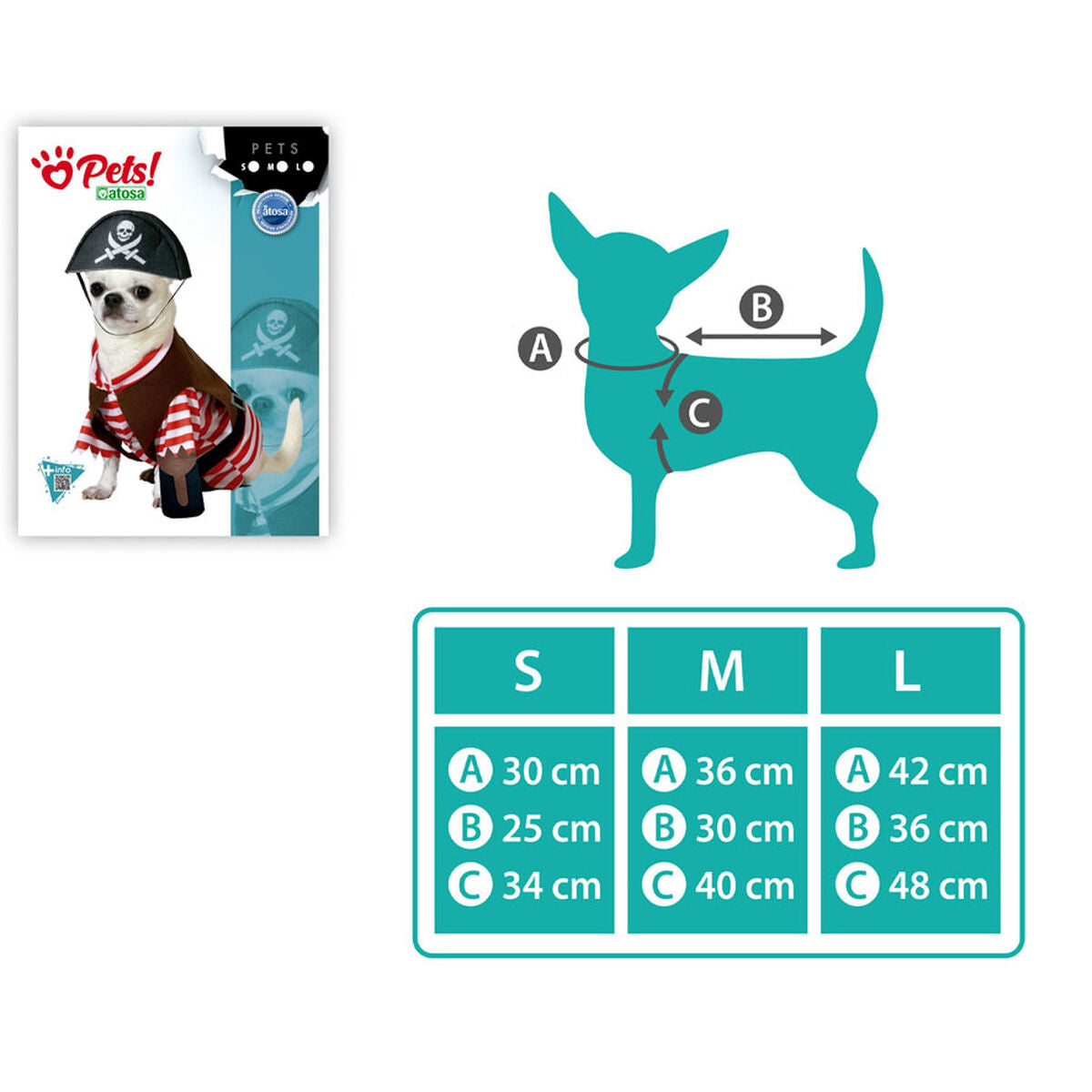 Bigbuy Pets Hundekostüm Größe M Pirat