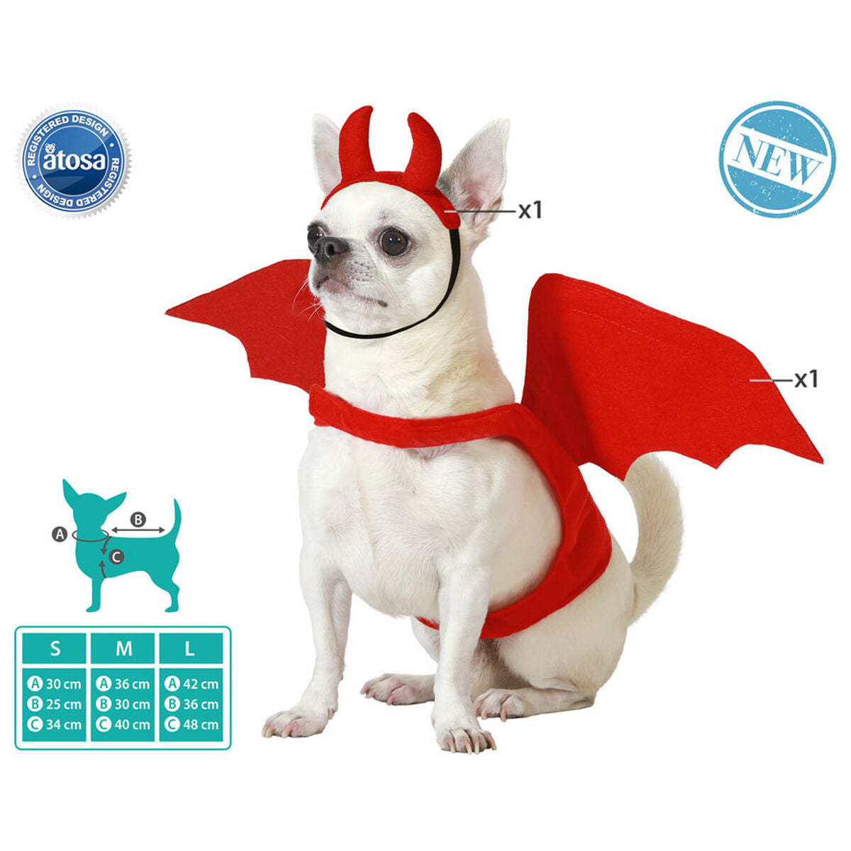 Bigbuy Pets Hundekostüm Dämon Größe L